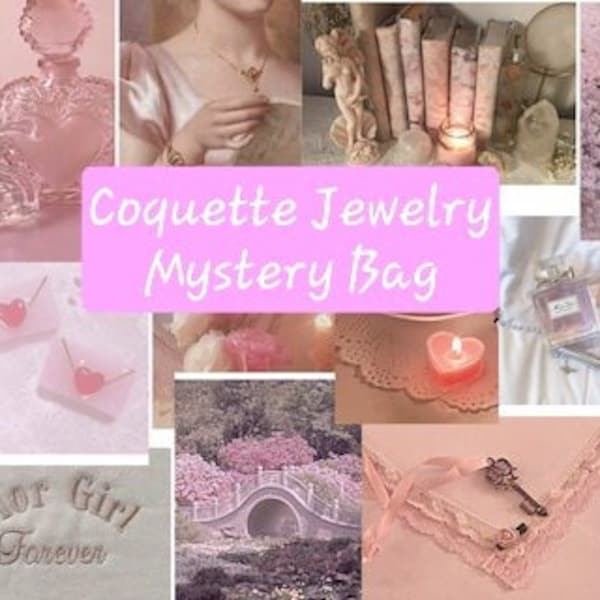 Coquette Jewelry Mystery Bag, mystery box, handmade jewelry, Gifts for her, LDR Style Inspired jewelry, coquette girly bow inspired jewelry