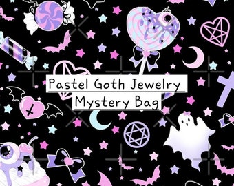 Pastel Goth Mystery Jewelry Bag: Handmade to Order Gothic Gift Set