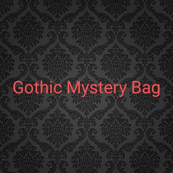 Goth Gothic Mystery Bag, mystery box, handmade jewelry, Gifts for her, Halloween jewelry, gothic jewelry, bats, skull, spider black jewelry