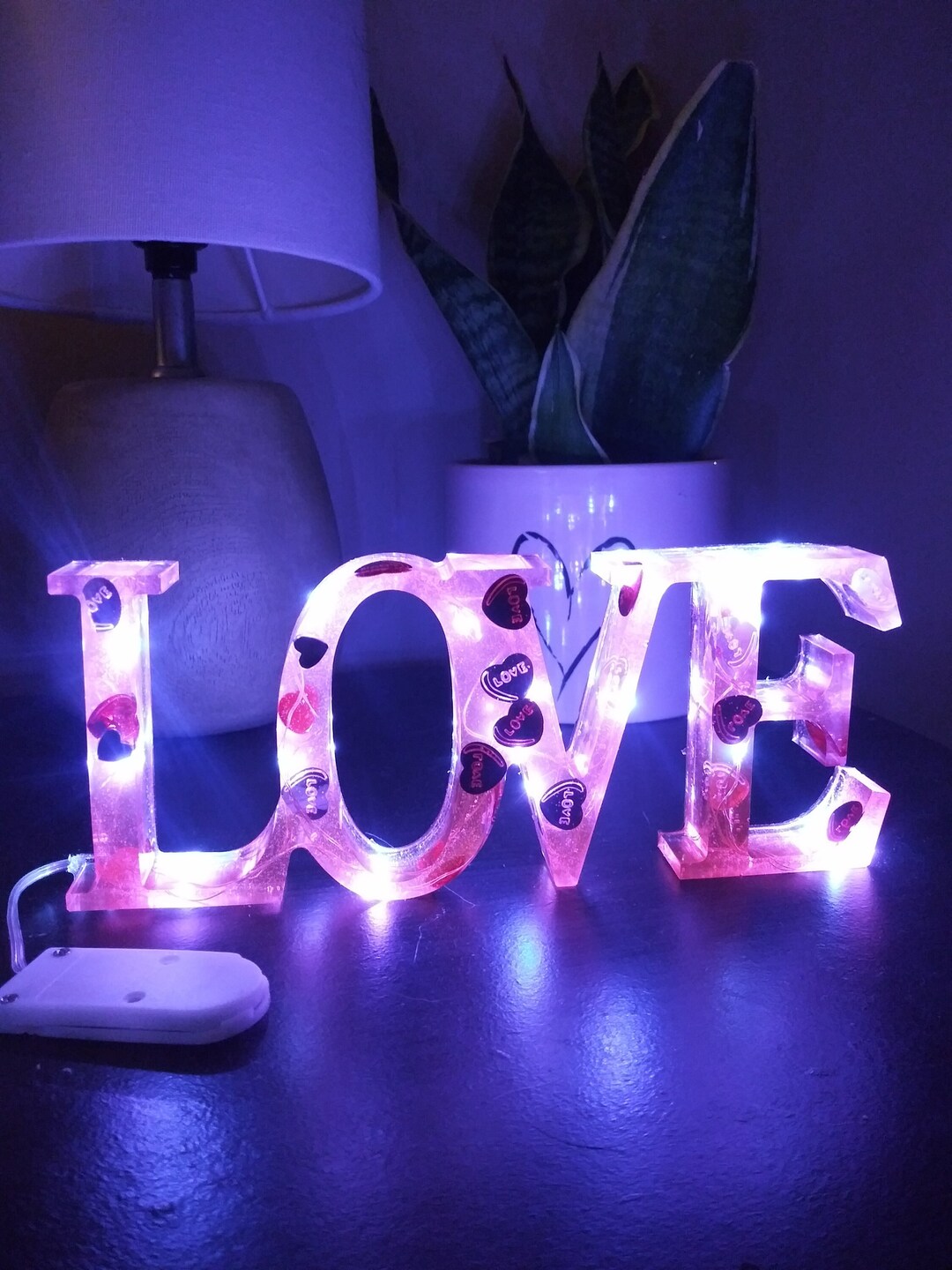 LOVE Light up Sign Valentine's Day Gift Valentine's Etsy