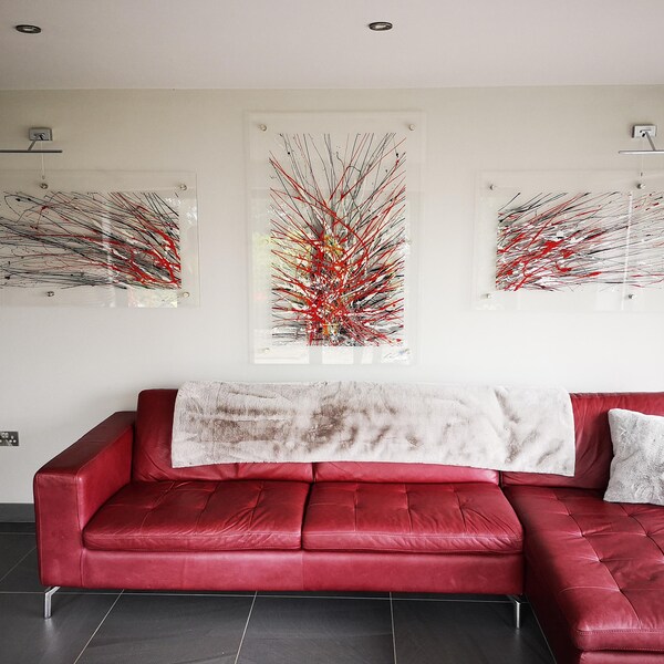 Large Glass Wall Art Etsy UK