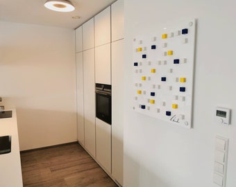 Abstract Acrylic Cube Wall Art: Modern Geometric 3D Mosaic
