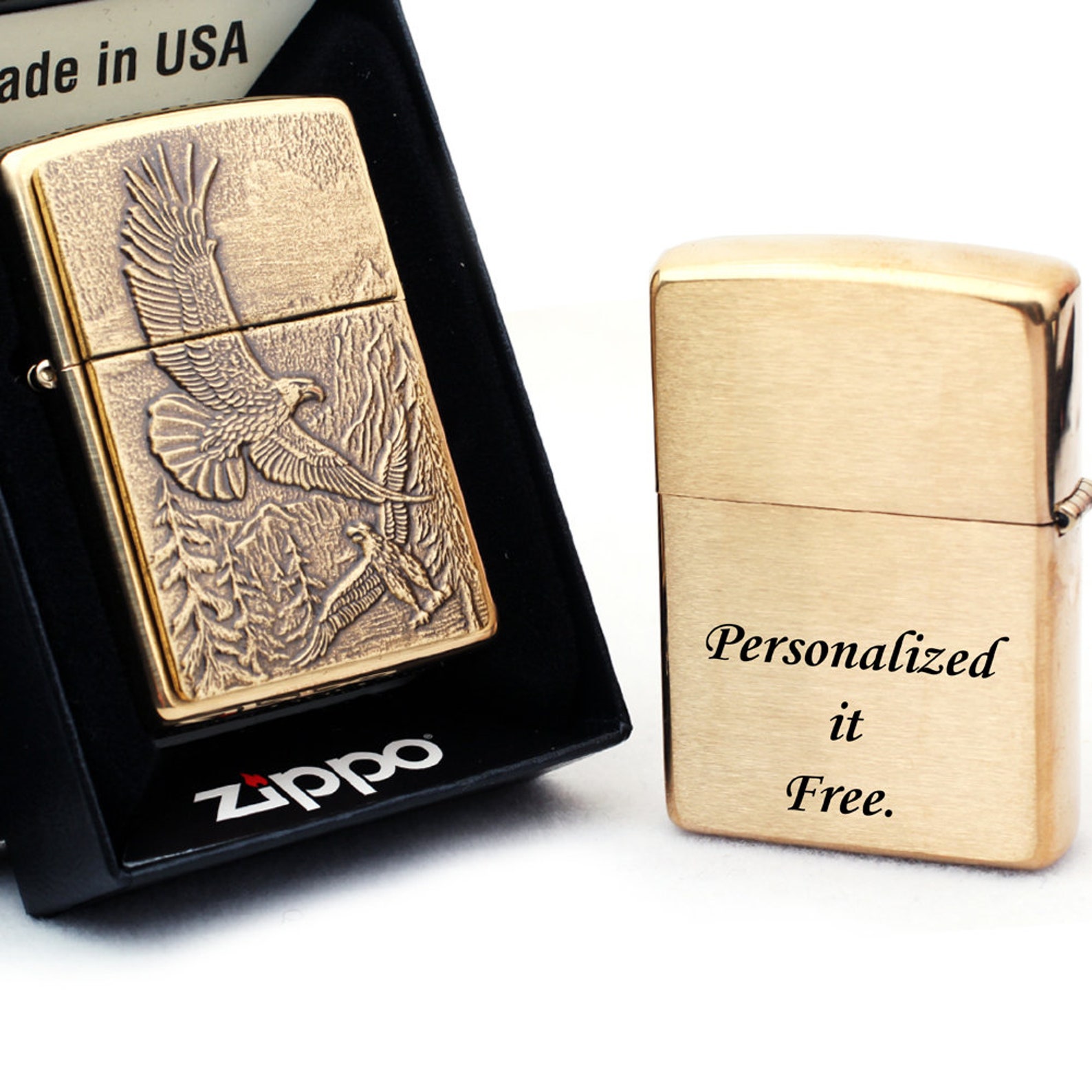 Free Engraving Personalized Zippo Lighter Windproof Perfect Etsy