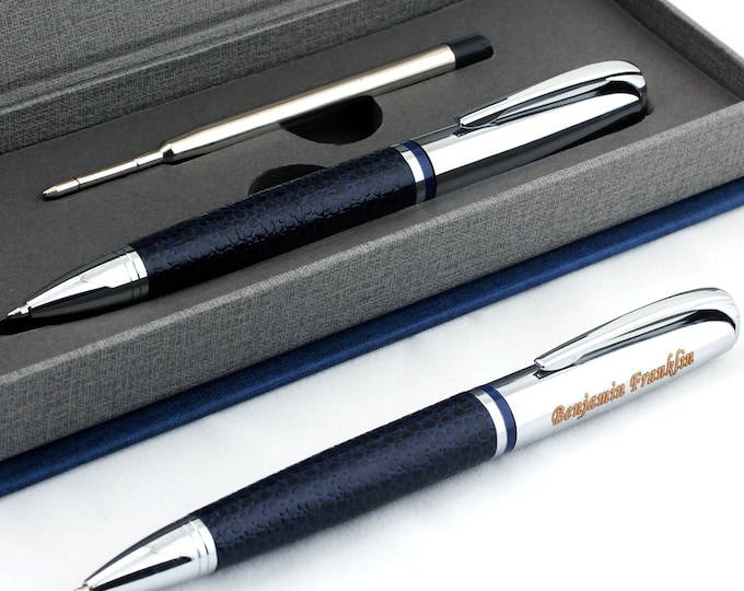 Personalized Engraved Expert Ballpoint Pen, Roller Ballpen, Retractable Medium Refillable Pen, Custom Name, Perfect Gift, Classy Gift Box