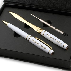 Free Engraving - Ballpoint Pen, Personalized Pen, Engraved pen, Custom Engraved Pen, Refillable Pen, Refill pen, Gold Blade Letter Opener