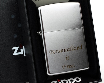 Personalized Zippo Lighter: Free Engraving, Windproof Gift