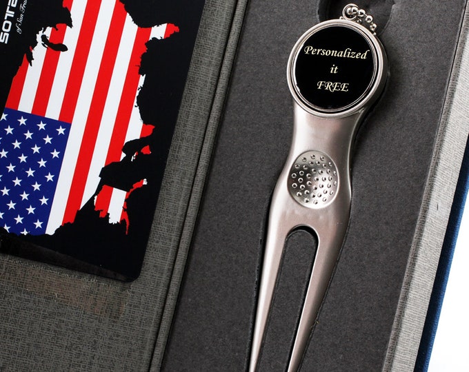 Personalized Divot Repair Tool with Ball Marker – Golf Gift for Men