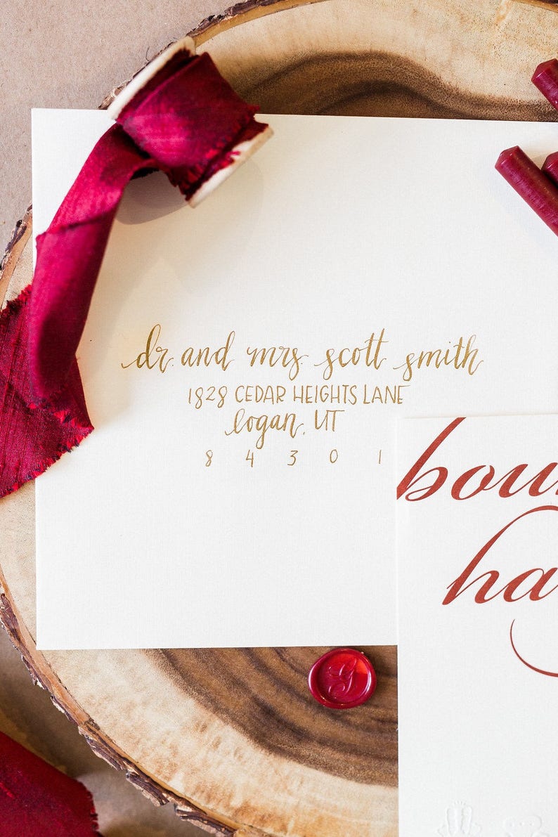 Custom Calligraphy Wedding Envelopes Wedding Envelope Calligraphy Save the Dates Invitation Addressing Envelope Addressing Wedding