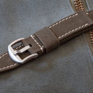 Olive Drab Watch strap from 12oz  Cotton Canvas in 20mm, 22mm 24mm sizes