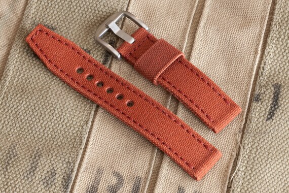 24mm canvas watch strap