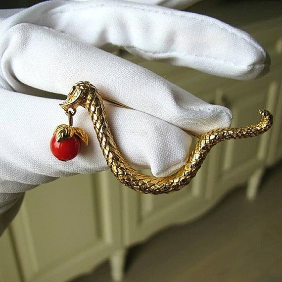 Cadoro snake brooch 70's