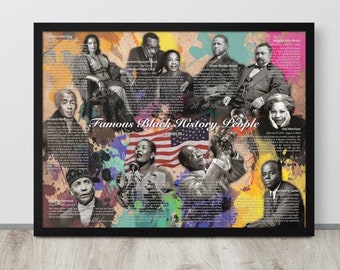 Famous Black History People Framed Poster Series 05