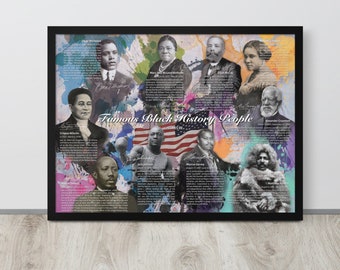 Famous Black History People Framed Poster Series 02