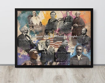 Famous Black History People Framed Poster Series 01