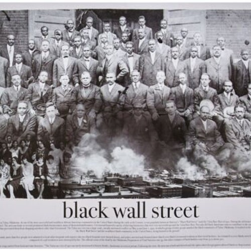 Black Wall Street Poster African American Black History Etsy
