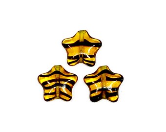 Tortoise Shell Colour Beads 6mm Czech Faceted Beads Tiger Striped Beads Matt Finish Beads Packs Of 100