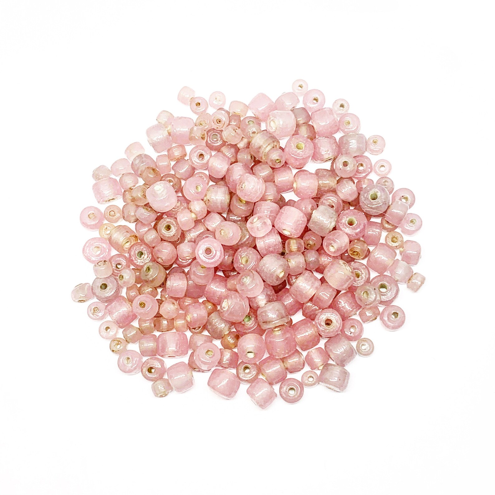 Pink Glass Beads Etsy