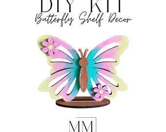 3D Butterfly Craft Kit: Spring Wood Decor Project
