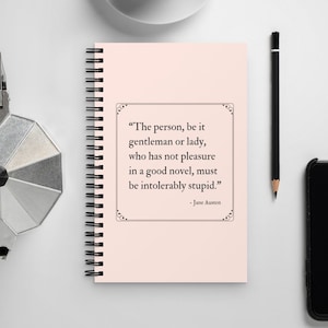 Jane Austen Spiral Notebook, Jane Austen Journal, Jane Austen Novels, Jane Austen Gifts, Booklover gifts, Literary Gifts, Bookish Gifts