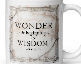 Socrates Philosophy Mug: Classical Thinker Quote Cup
