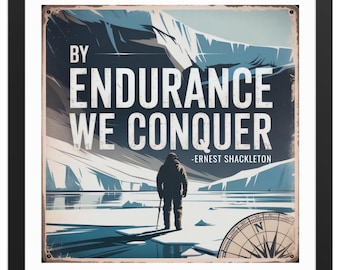 Ernest Shackleton Framed Print: Vintage Antarctic Explorer Art