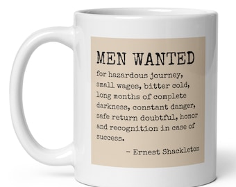 Shackleton Wanted Ad Mug - Antarctic Explorer Gift