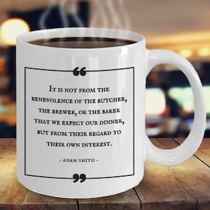 Adam Smith Quote Mug: Scottish Enlightenment Gift