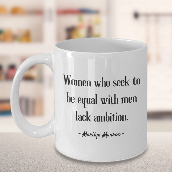 Marilyn Monroe gift mug! Marilyn Monroe quote, Famous women, Hollywood Golden Age, Feminist quote, Gift for daughter