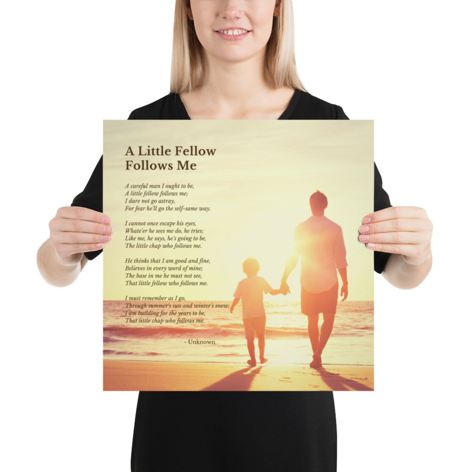 Dad Poem a Little Fellow Follows Me Print Etsy