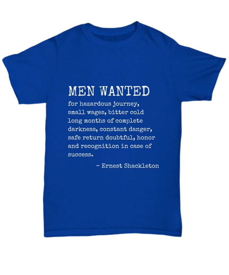 Ernest Shackleton tshirt Men Wanted ad Antarctica Etsy