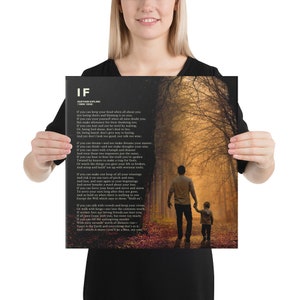 Impression sur toile poème « If » de Rudyard Kipling : oeuvres d'art père et fils