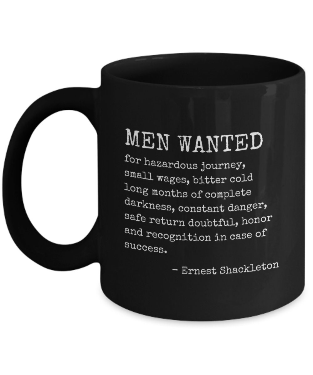 Ernest Shackleton Mug Men Wanted Ad Antarctica Expedition Etsy