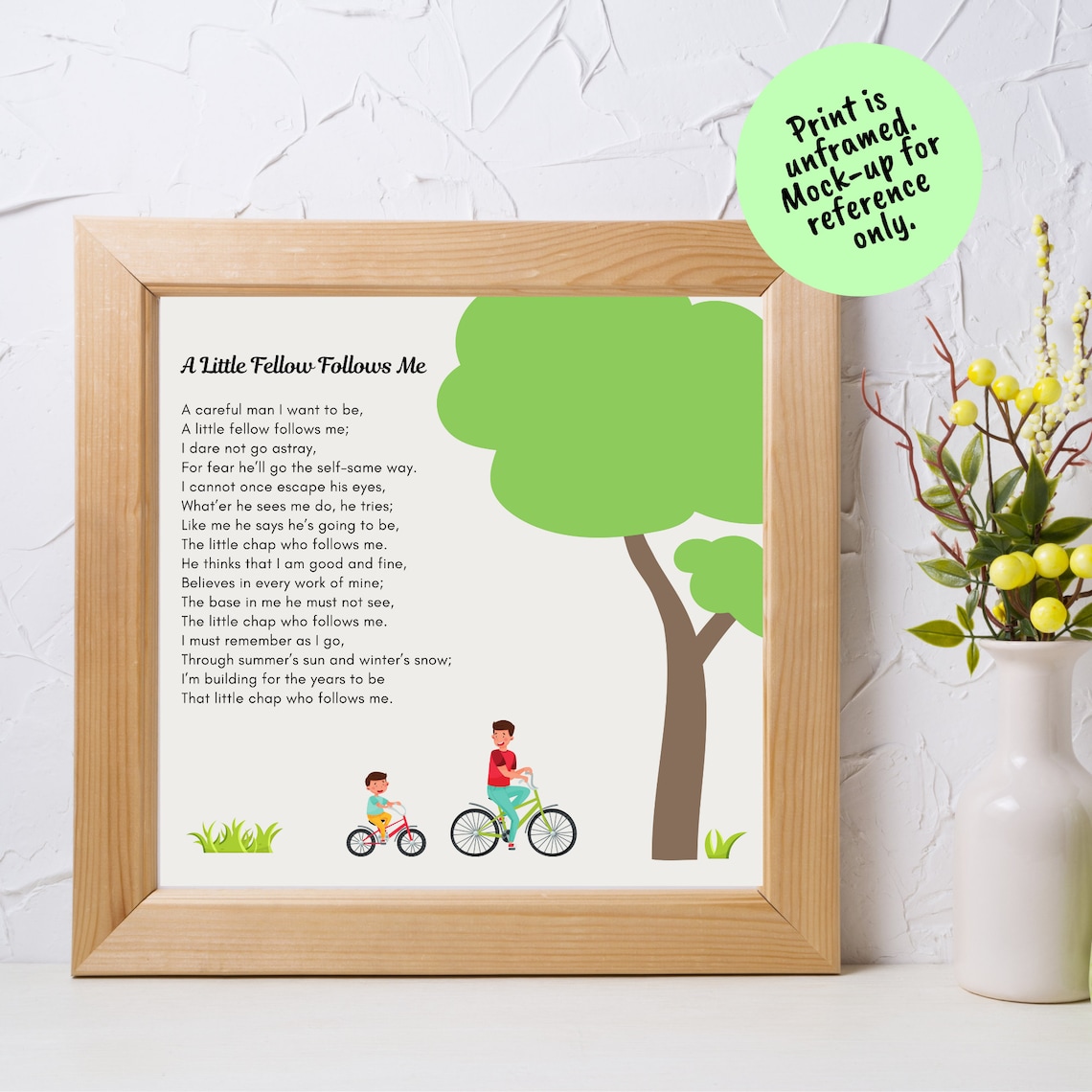A Little Fellow Follows Me Print Dad Poem Dad Gifts Etsy