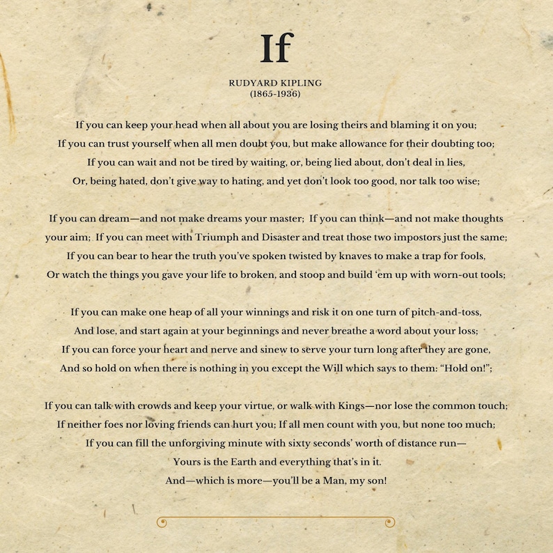 kipling poem if kipling poem if