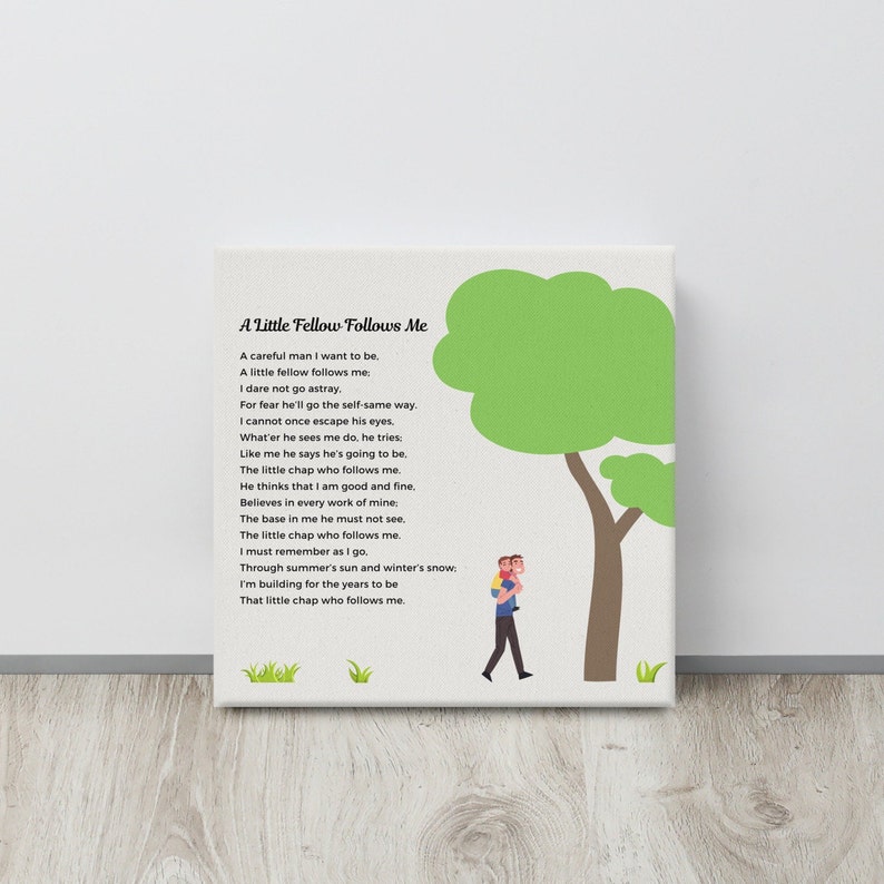 a-little-fellow-follows-me-poem-canvas-print-canvas-wall-art-etsy