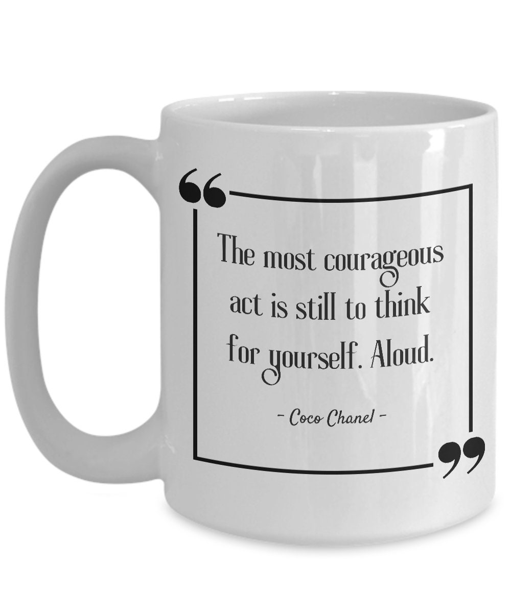 Coco Chanel Quote Mug Coco Chanel Gift Ideas Fashion Icon 