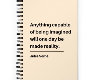 Jules Verne Quote Spiral Notebook: Science Fiction Creative Journal