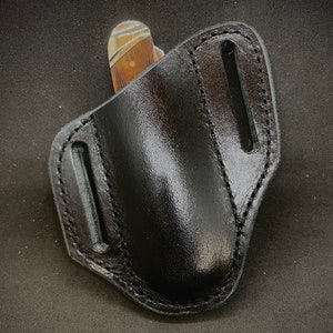 Black trapper knife sheath