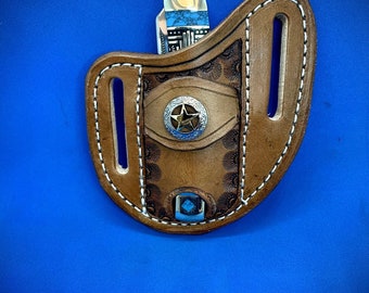 Texas Star Concho sheath for the Trapper style knives