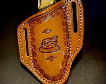 Fodero per coltello Rattle Snake Buck 110, qualità artigianale