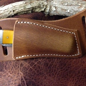 Crossdraw Buffalo Brown dorato per i coltelli Trapper Style