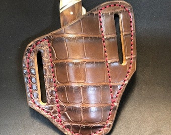 American Alligator sheath for the Trapper style knives