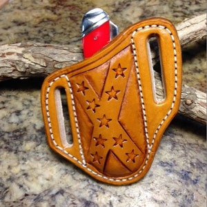 Vintage Flag trapper style Knife sheath