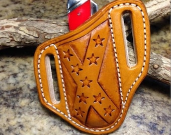 Vintage Flag trapper style Knife sheath