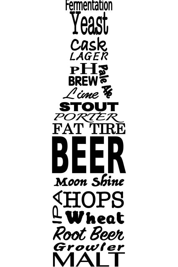 Download SVG Beer and beer brewing terms in the shape of a beer ...