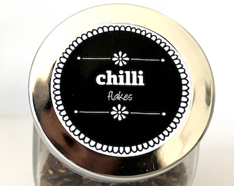 96 Spice jar labels - water resistant vinyl - Design 4