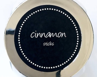 96 Spice jar labels - water resistant vinyl