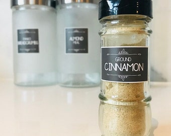 100 Spice jar labels - water resistant vinyl