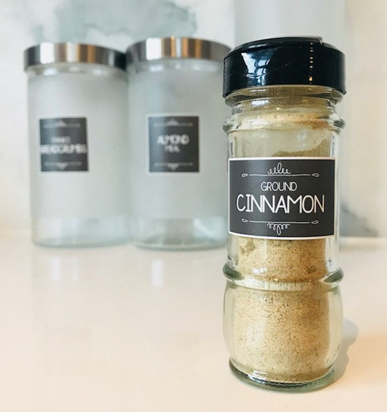 100 Spice jar labels water resistant vinyl