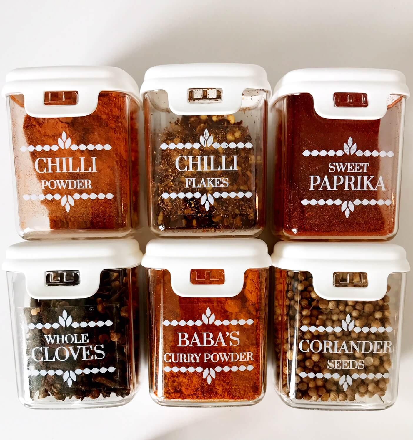 96 Spice Jar Labels Water Resistant Transparent Vinyl Etsy New Zealand